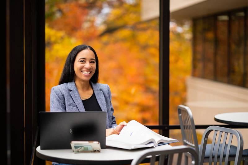 GVSU student at the Traverse City campus.